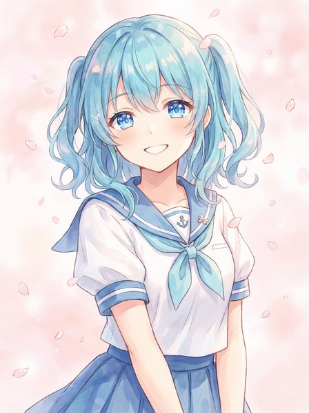 小马拉大车动漫美图-水手服少女