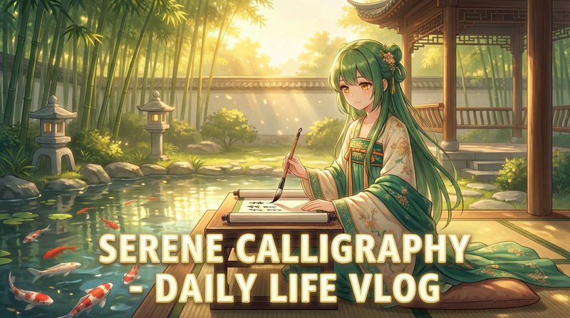 小马拉大车动漫-国风书法